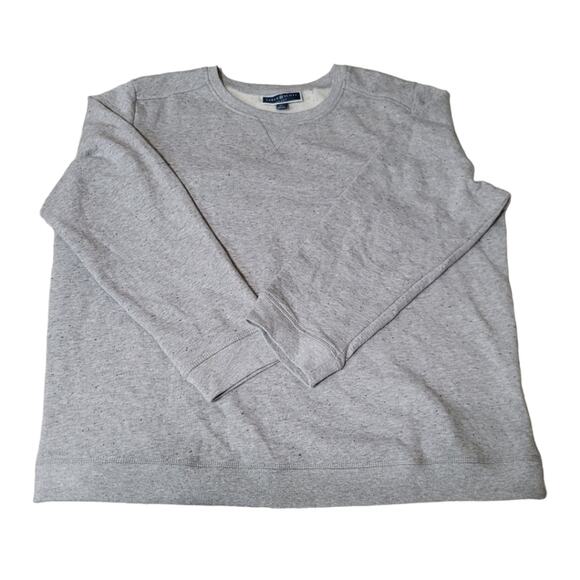 Karen Scott Sport Grey Black Cozy Fleece Crewneck Sweatshirt 0X - Picture 4 of 9